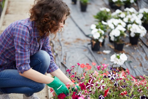 Gardeners working on a Lower Clapton garden border